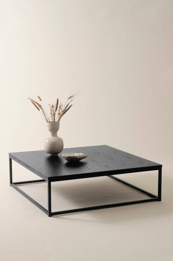LYCKAN soffbord 100x100 cm - höjd 30 cm Svart