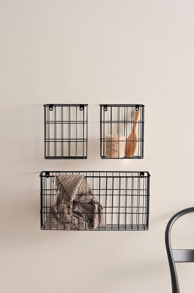 ARLON trådkorg 3-pack Svart
