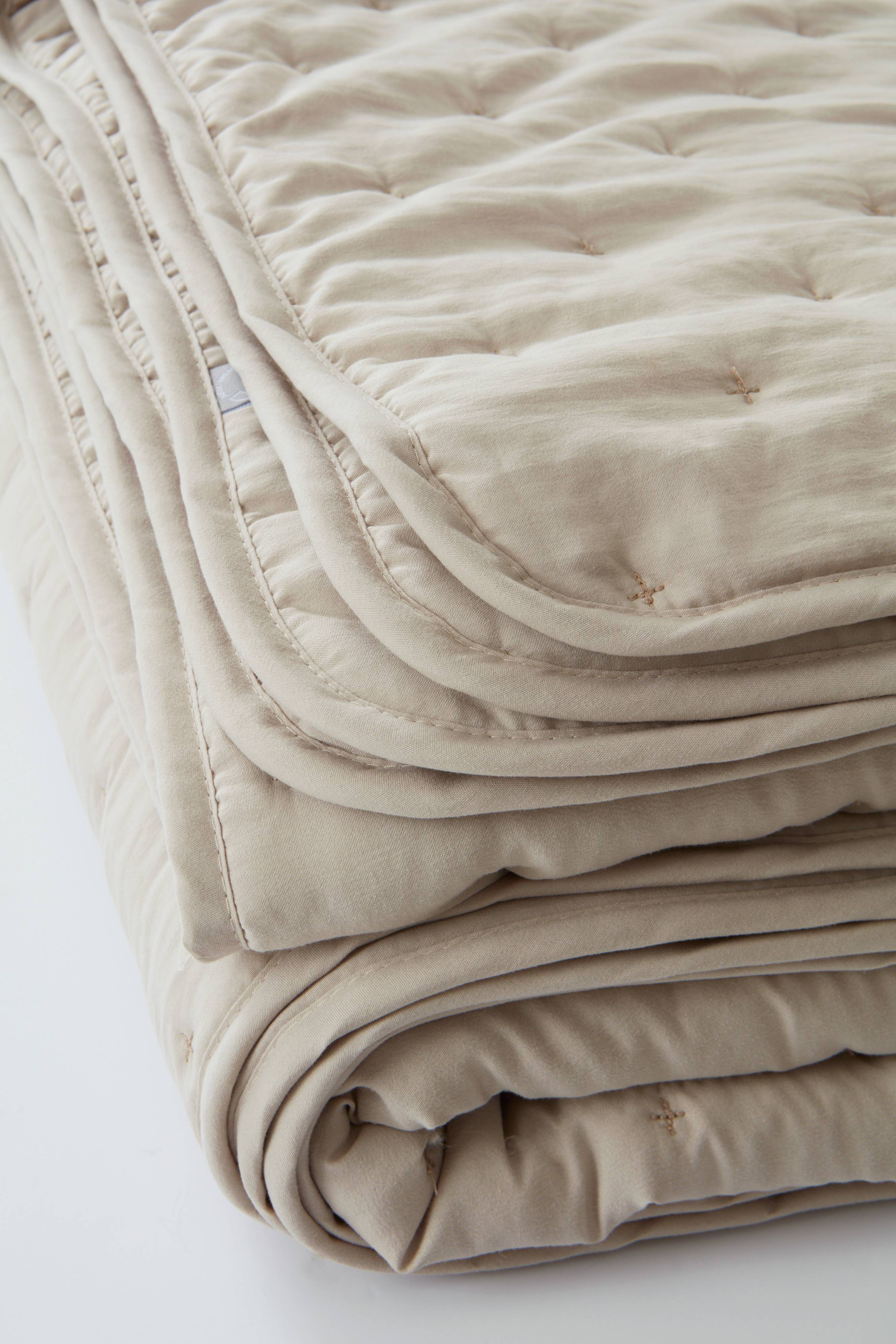 PAGO POCO Novel: Sprei voor tweepersoonsbed, eenkleurig, grootte: 260 x 260 cm, lente en zomer !!!! Kleuren: wit-grijs-taupe (roze