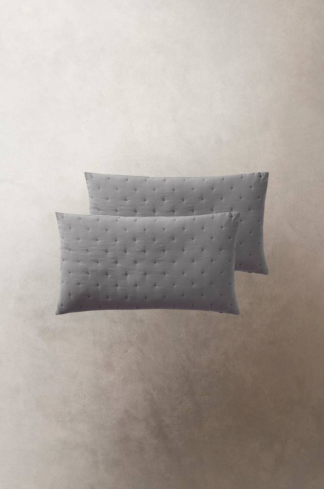 CALM kuddfodral 2-pack 90x50 cm Ljusgrå
