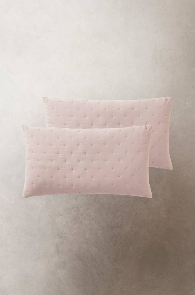 CALM kuddfodral 2-pack 90x50 cm Puderrosa