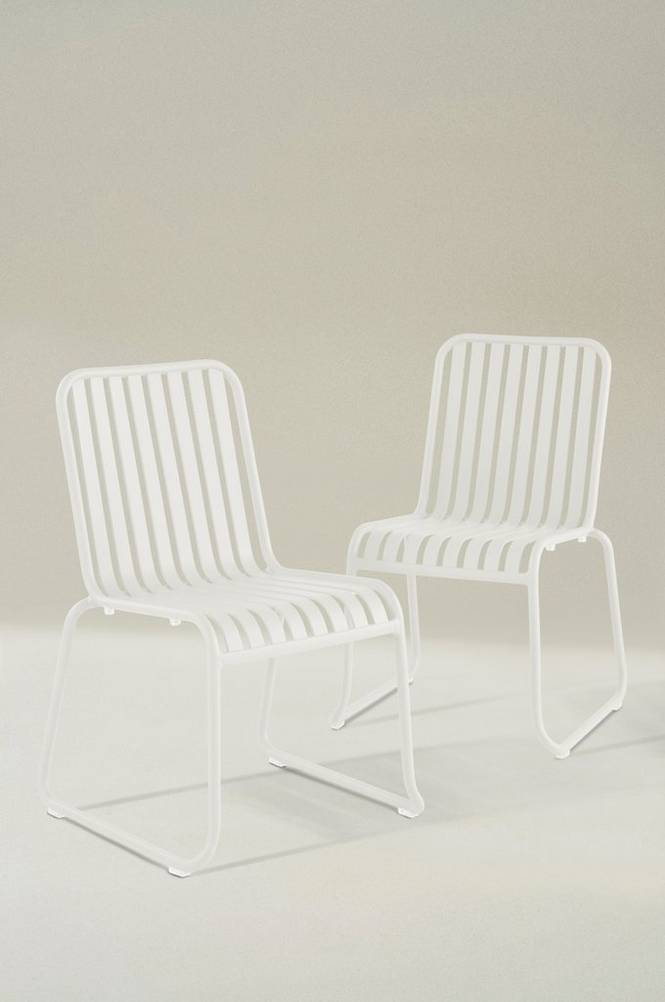 BELLEVILLE utestol 2-pack Vit