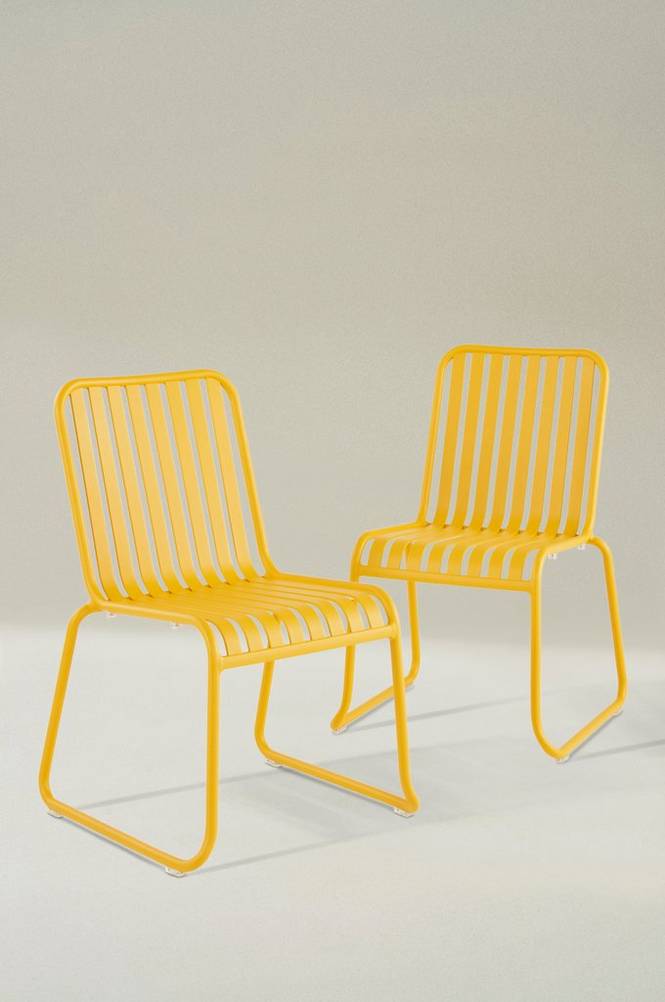BELLEVILLE utestol 2-pack Gul
