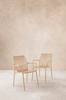 NANTERRE käsinojalliset tuolit, 2/pakk. Beige