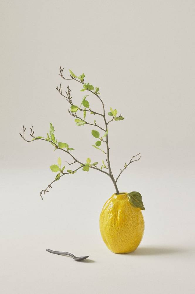 LIMONE vas - höjd 19 cm Gul/grön