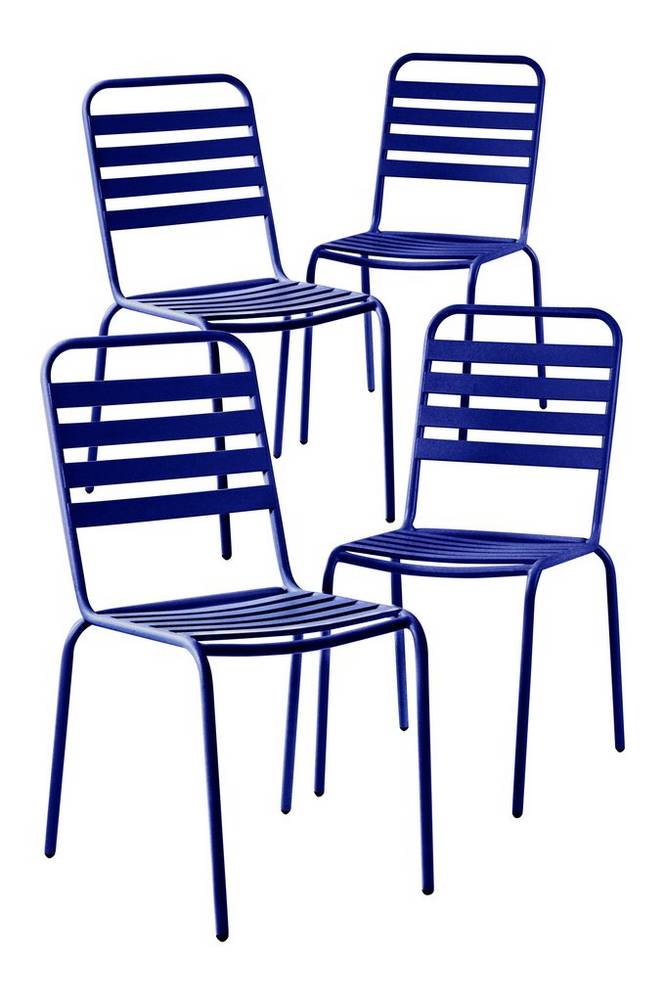 DEIA utestol 4-pack Kornblå