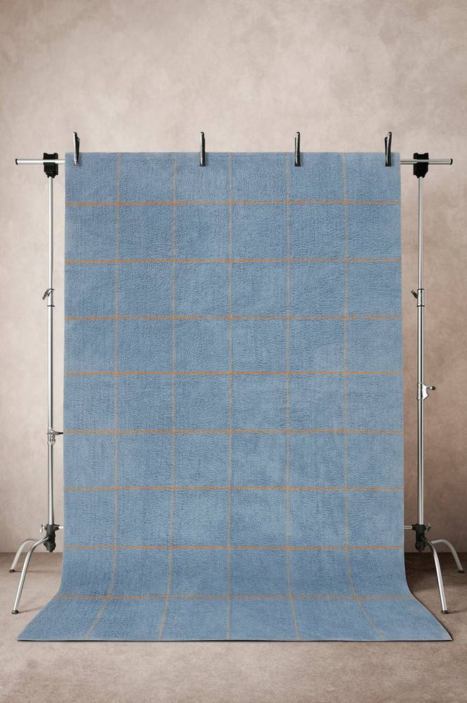 ODESSA bomullsmatta 200x300 cm Blå/gul/beige