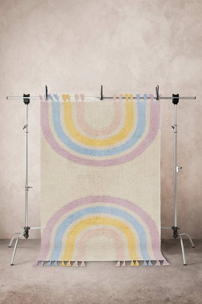 SUNITA bomullsmatta Naturvit/multi