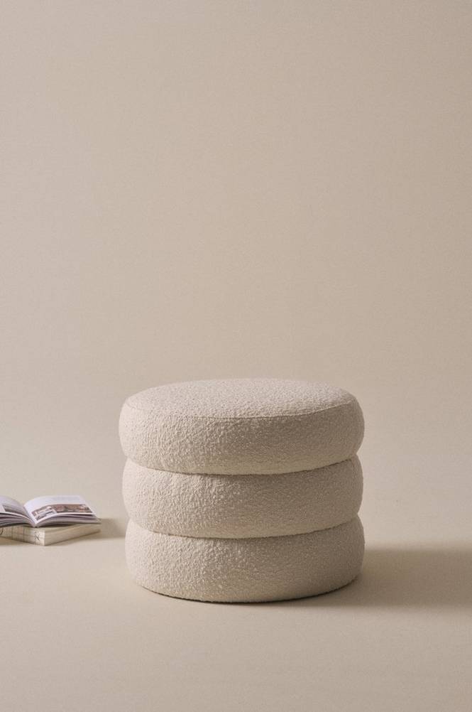 TRIBUS sittpuff ø 50 cm Naturvit