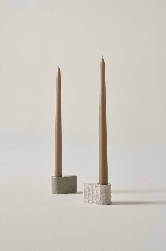 VICKAN MATT antikljus 2-pack - höjd 35 cm Beige