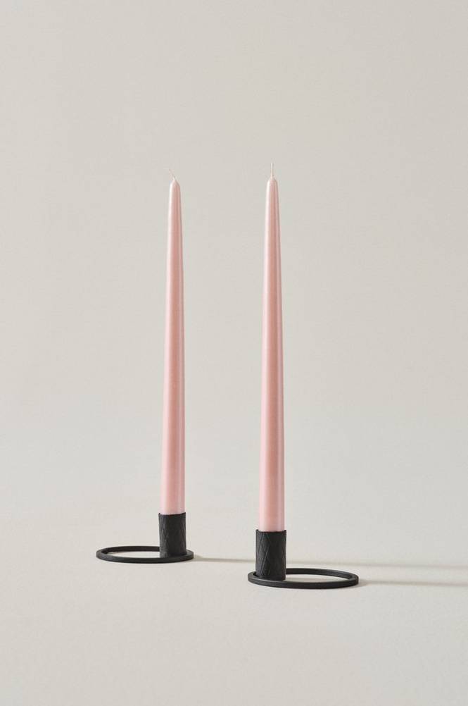 VICKAN PEARL antikljus 2-pack - höjd 35 cm Dimrosa