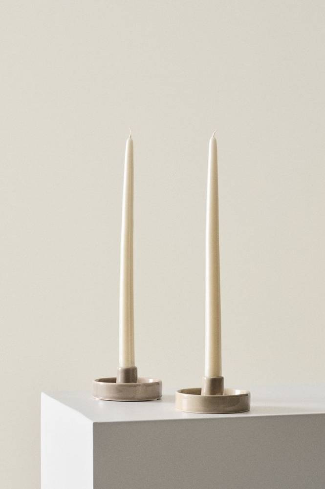VICKAN PEARL antikljus 2-pack - höjd 35 cm Elfenbenvit
