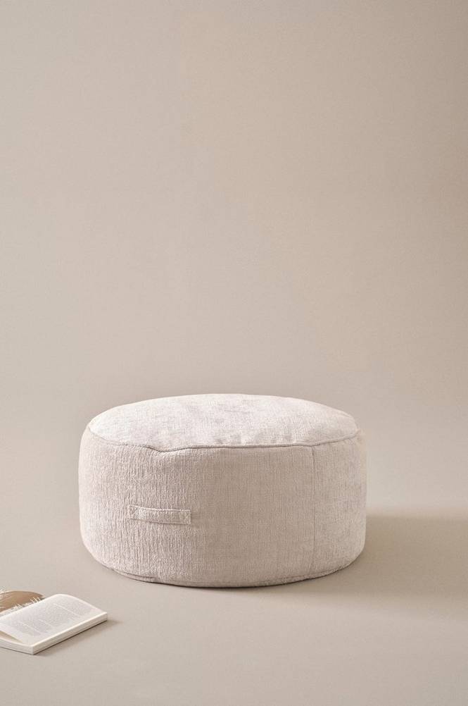 CLYMER sittpuff ø 80 cm Ljusbeige