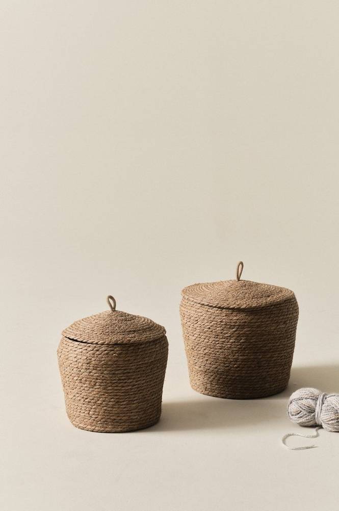 OSVALD förvaringskorg 2-pack Beige
