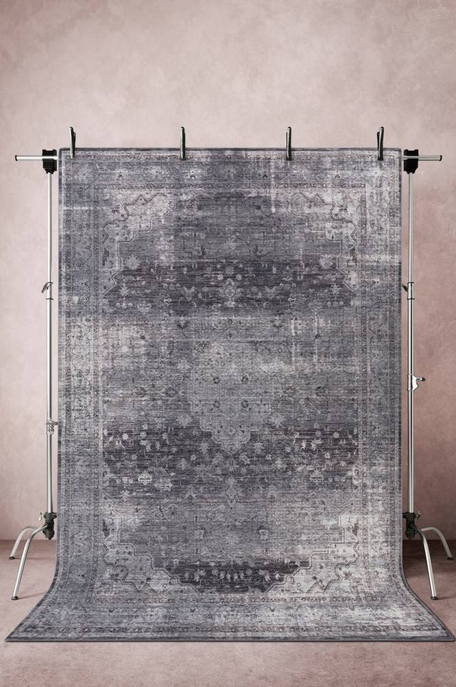 HERIS slätvävd matta 250x350 cm Grå