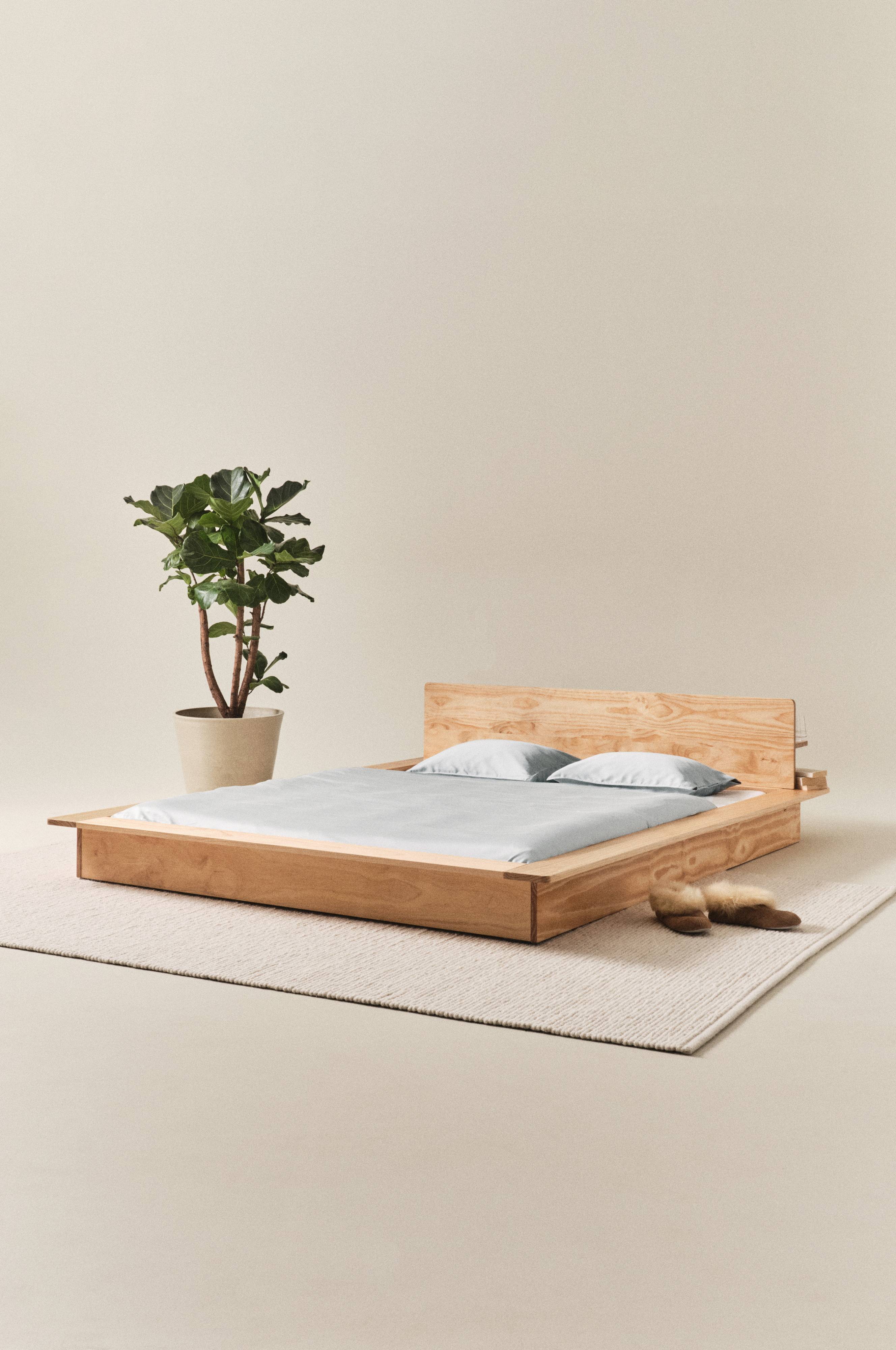 galblaas kogel rand FUTO bedframe 180 cm - Naturel - Bedden | Jotex