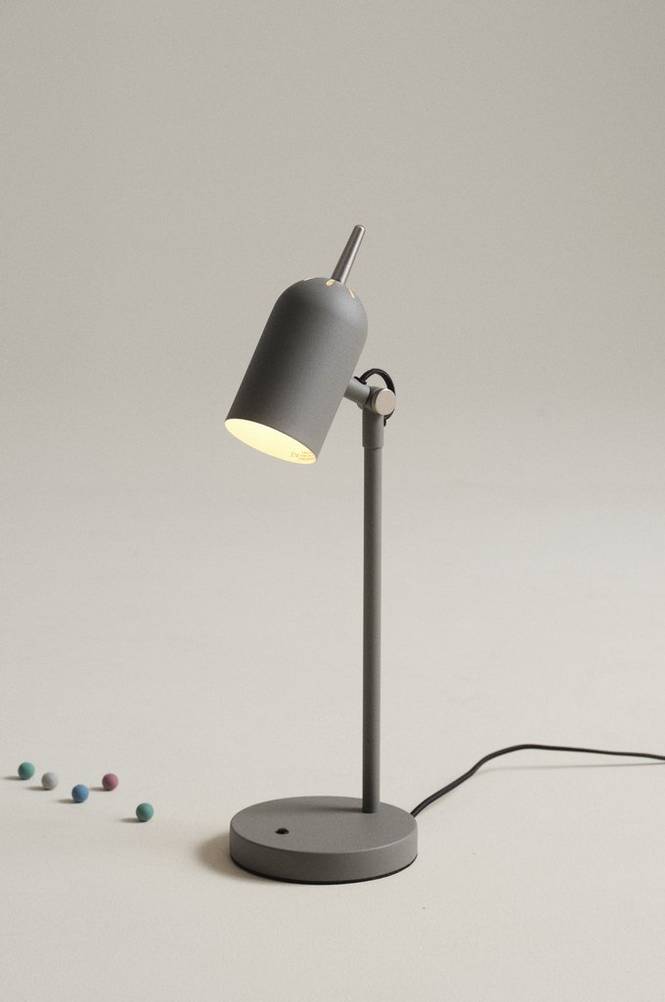 VALLES bordslampa Grå