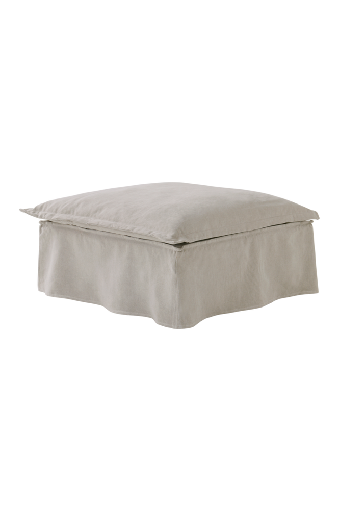 GARDANNE fotpall Linnebeige