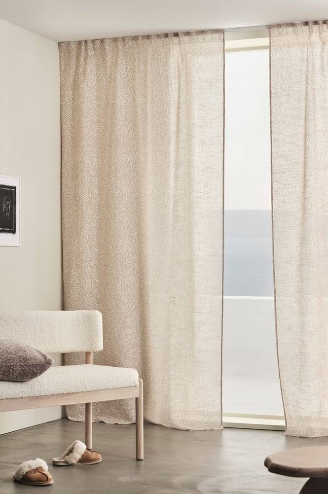 BARK gardin med multifunksjonsbånd 2-pk