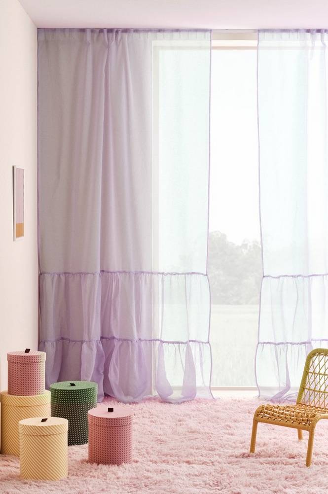 ADAVALE multifunktionsgardin 2-pack Lila