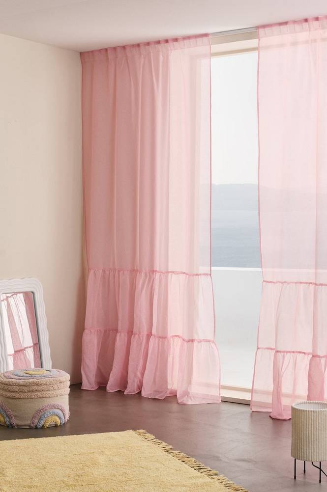 ADAVALE multifunktionsgardin 2-pack Rosa