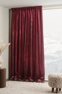 SIMONE multifunktionsgardin 1 längd - extra bred Vinröd