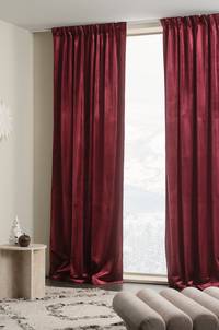 SIMONE multifunktionsgardin 2-pack Vinröd