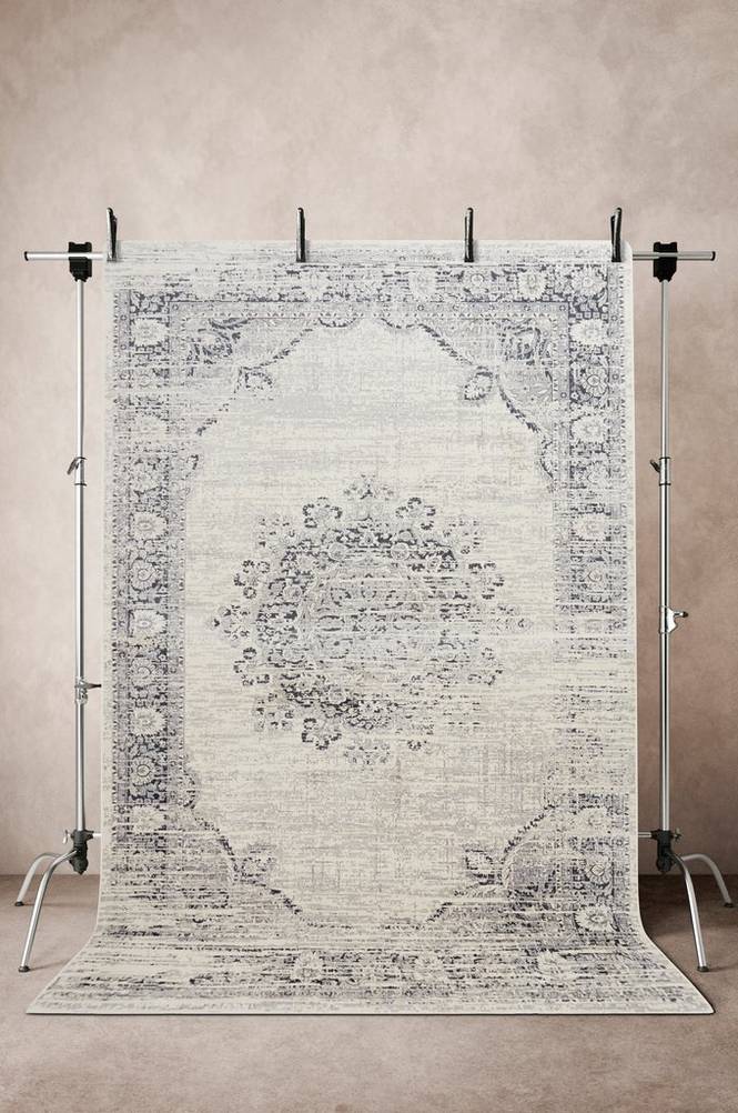 DORIA viskosmatta 200x300 cm Ljusgrå