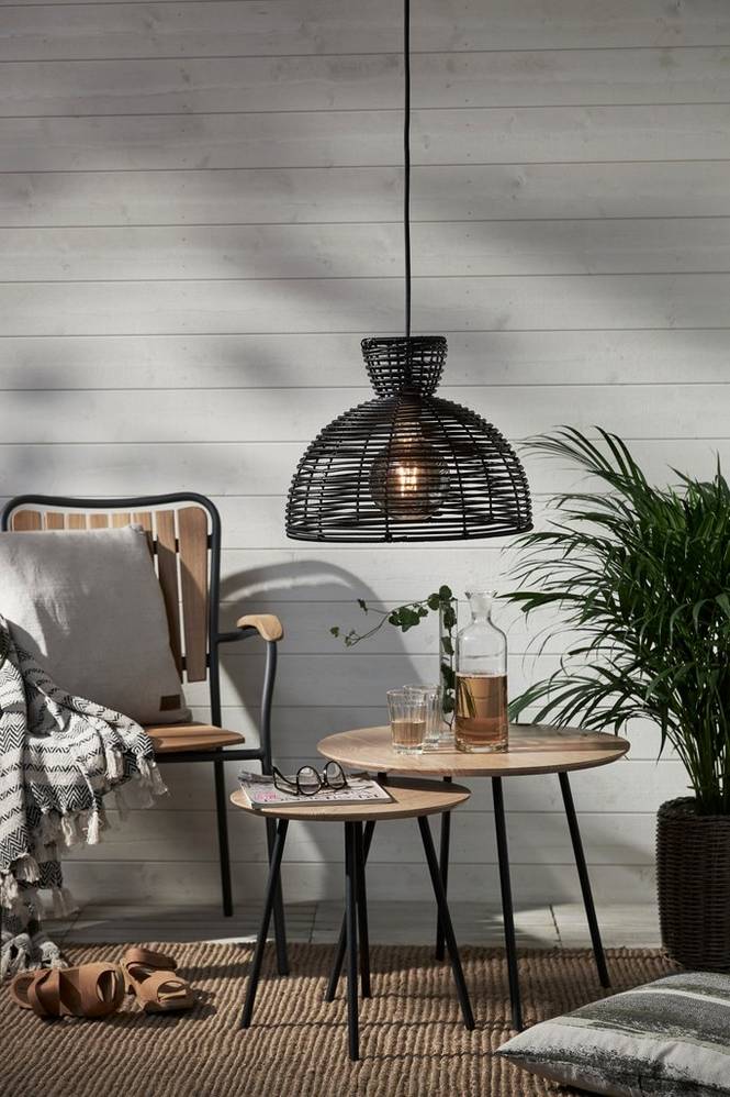 Lampskärm Runde 29,5 cm Svart