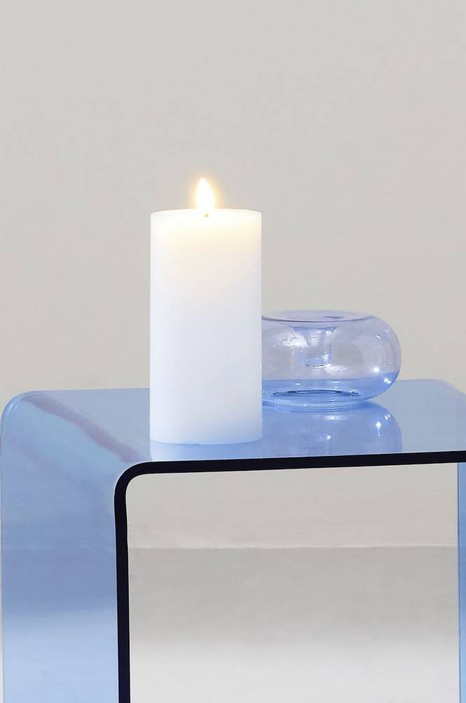 FLAMME FLOW blockljus LED 17,5 cm Vit