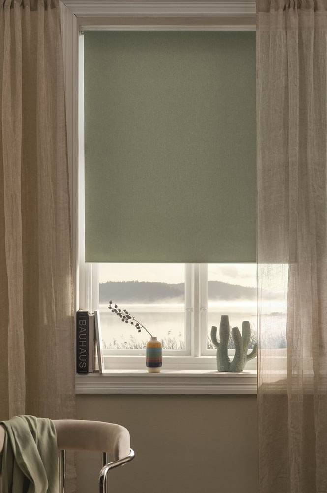 LUX mörkläggande rullgardin - höjd 165 cm Naturvit