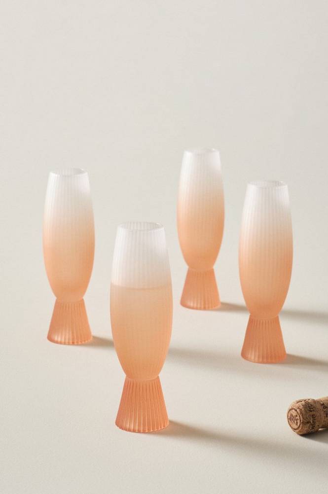PEACH champagneglas 4-pack Aprikos