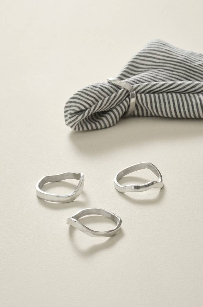 ELLIS servettring 4-pack Silver