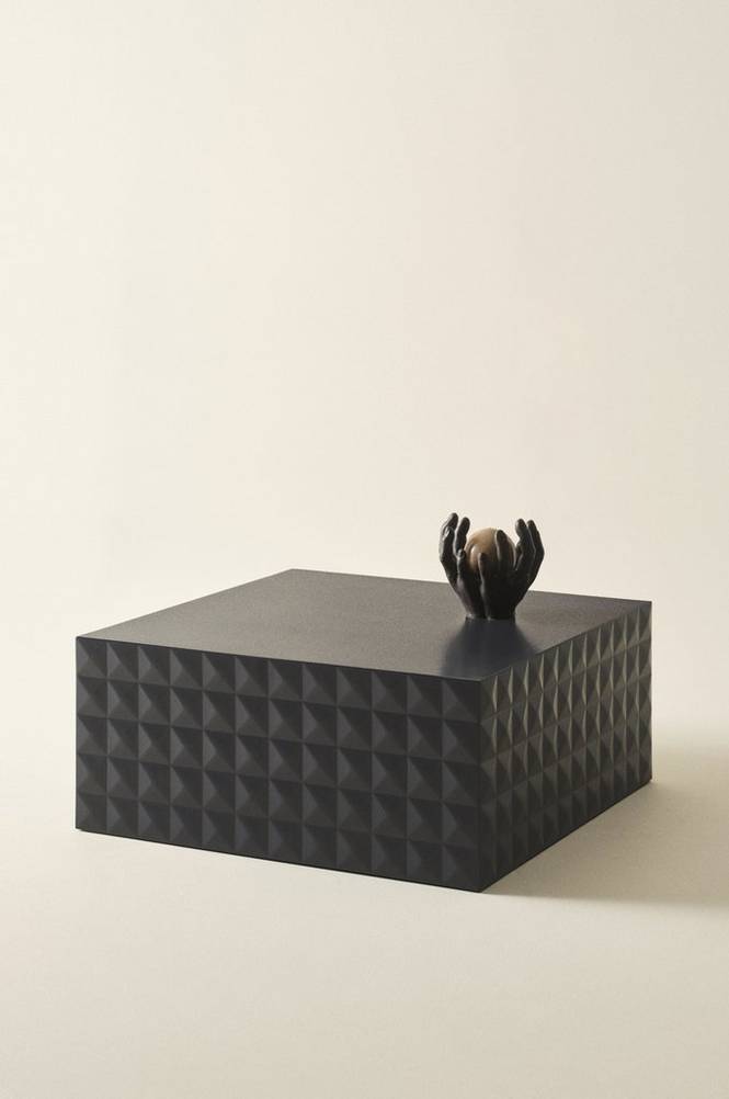HAGA soffbord 80x80 cm Svart