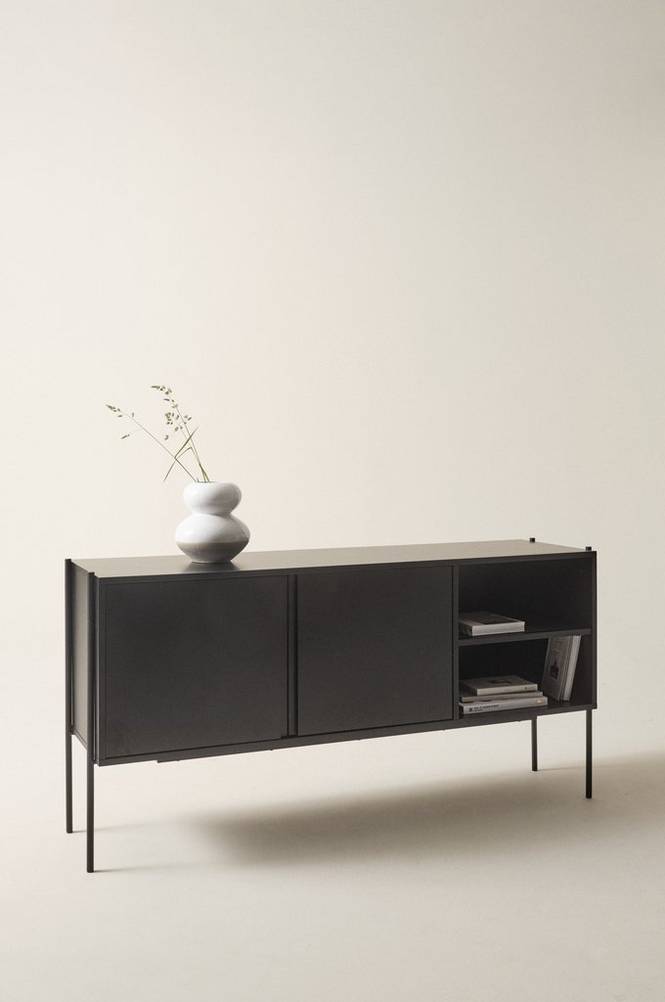 ZOLLIK sideboard 45x164 cm Svart