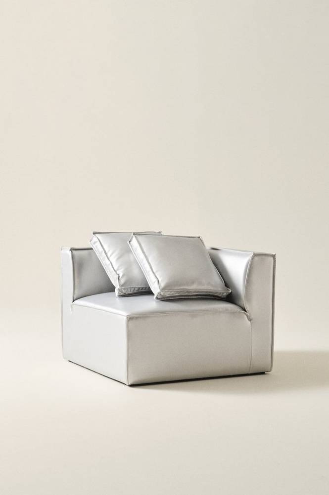 BALTIMORE soffmodul - hörn + 2 kuddar Silver