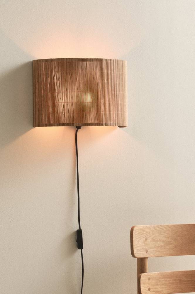 BLAZE vägglampa Linnebeige/svart
