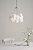 SEATON 21 taklampe Krom/opalglas