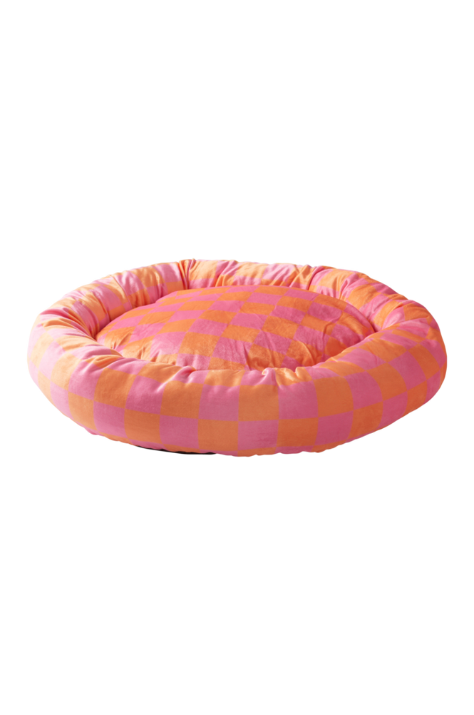 YOSHINI hundbädd/kattbädd Rosa/orange