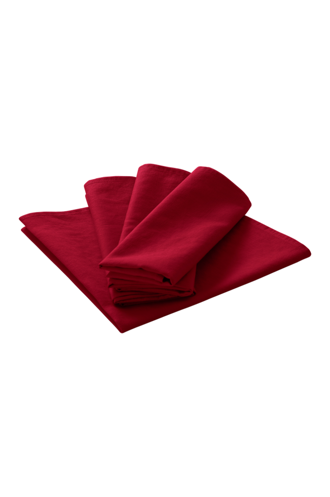 KIT servett 4-pack Djupröd