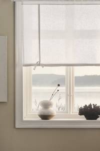 JONIE roll up-gardin i linne Naturvit