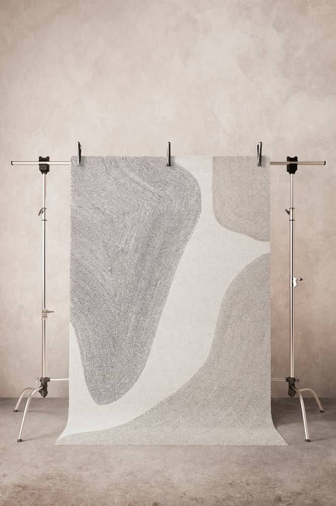 ASPEN ullmatta Naturvit/beige/grå