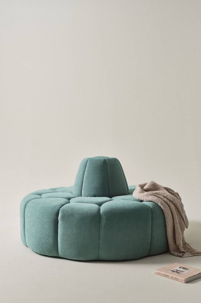 PLEASANT sittpuff ø 140 cm Dov turkos