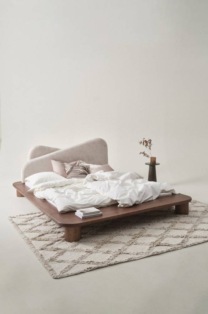CASOLE sängram 160 cm Naturvit