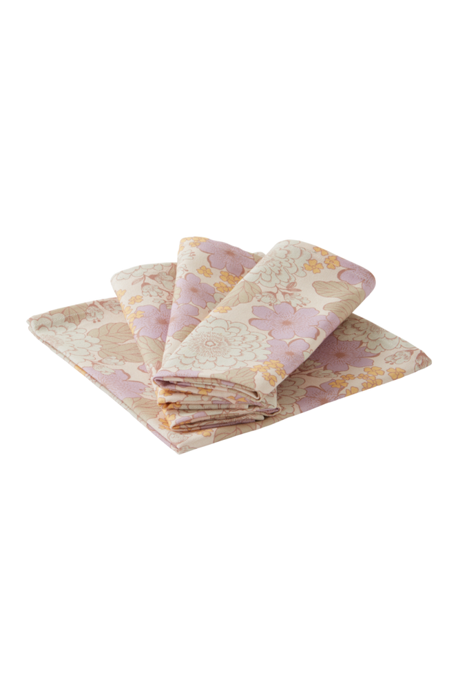 PEONY servett 4-pack Vita pioner