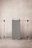 IMOLA glattvevd teppe 80x150 cm Lys beige/petrol