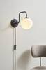LONDRES vegglampe Svart/opalglass