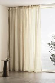 LAYER Gardin Med Multifunksjonsb nd 1 Lengde Ekstra Bred Natur 