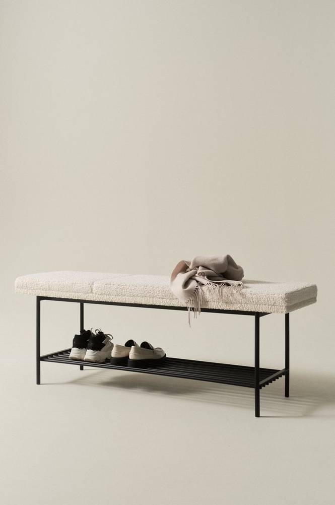 BARKLY bänk med skohylla 140 cm