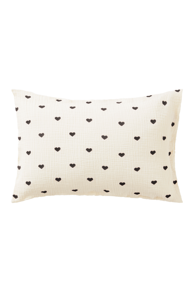 HEARTS MINI örngott 55x35 cm - ekologisk